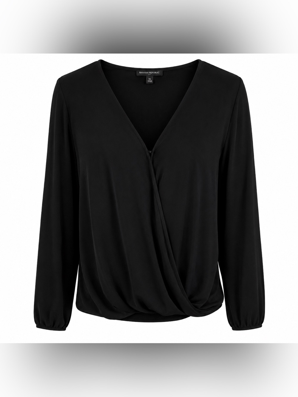 Banana Republic Black V-Neck Blouse